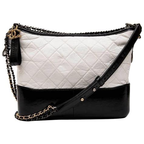 chanel white black bag|chanel gabrielle bag black.